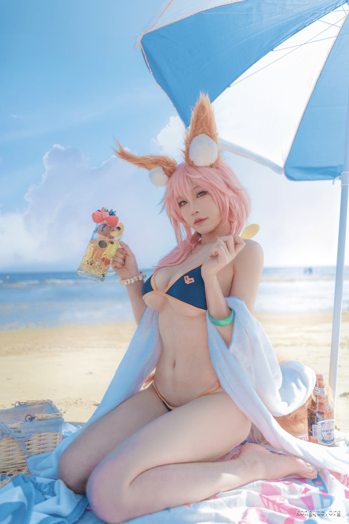 Uki雨季_玉藻前海边泳装_19