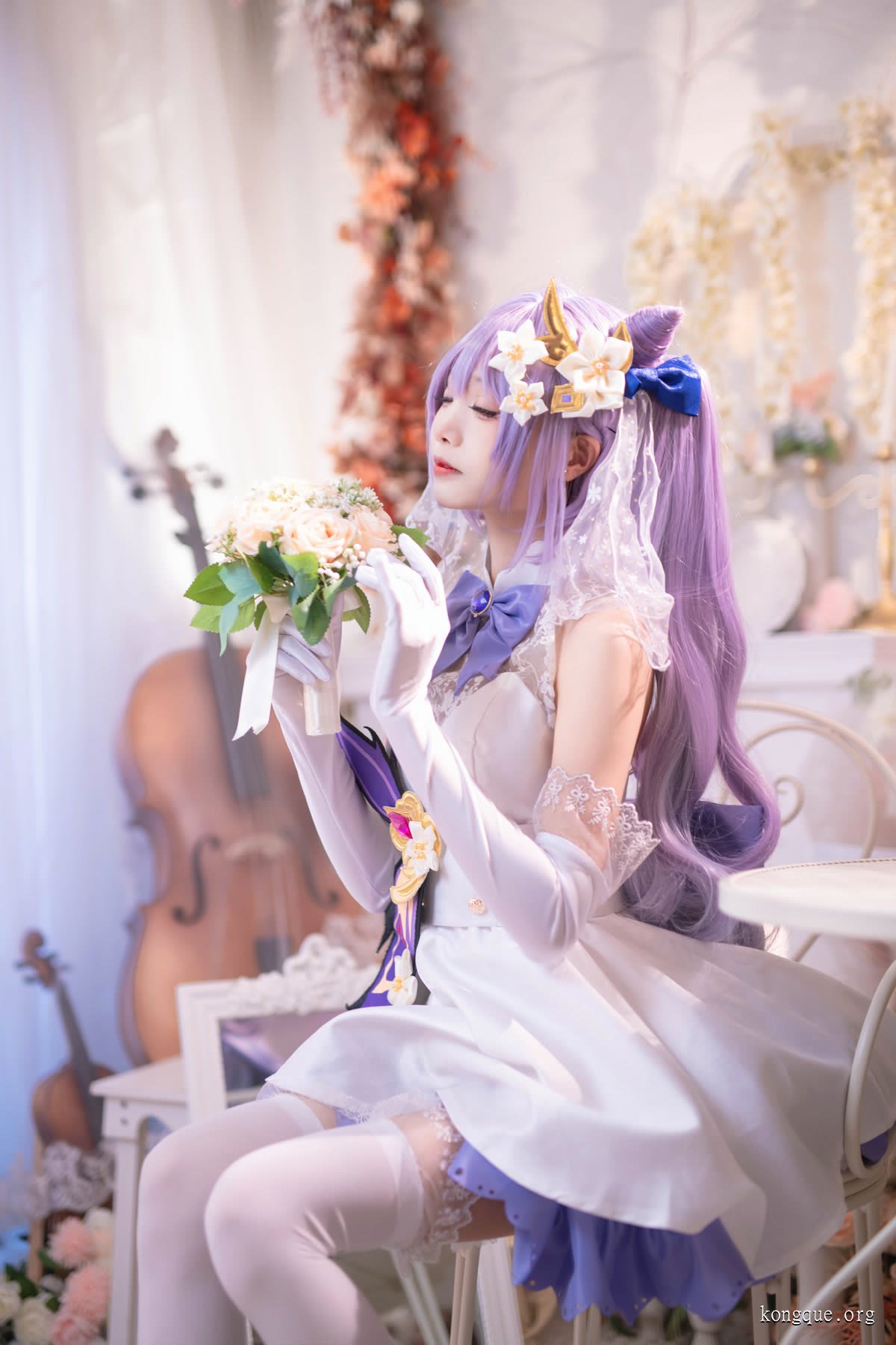 艾西Aiwest_刻晴花嫁_016