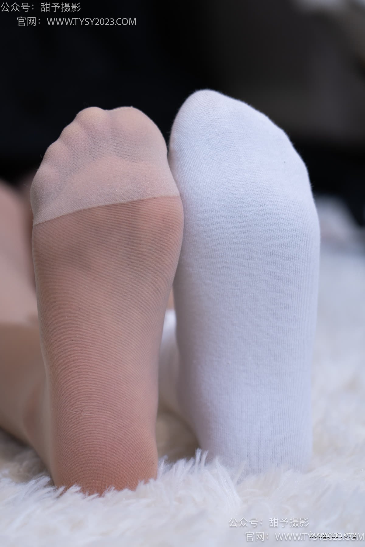 甜予摄影_澜澜-拖鞋、白棉袜、肉丝-脚尖加固款_099